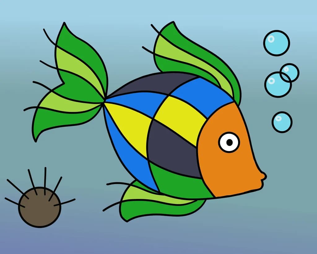 Colorful Underwater Play: A Whimsical Fish Adventure