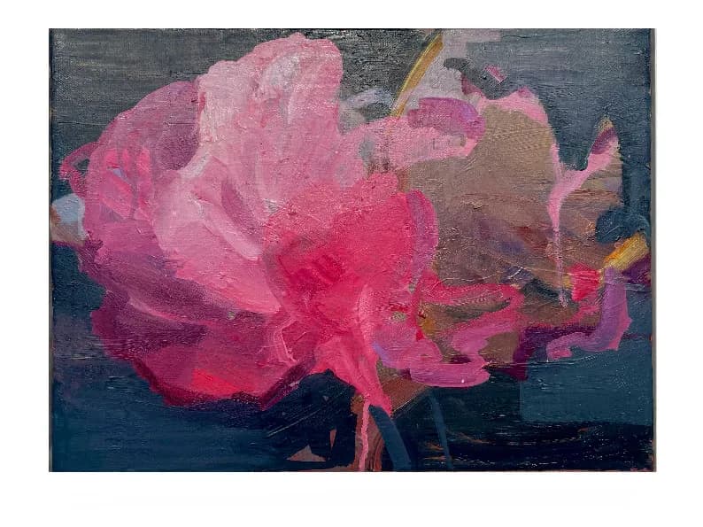 Vibrant Floral Embrace: An Abstract Journey Through Color and Texture