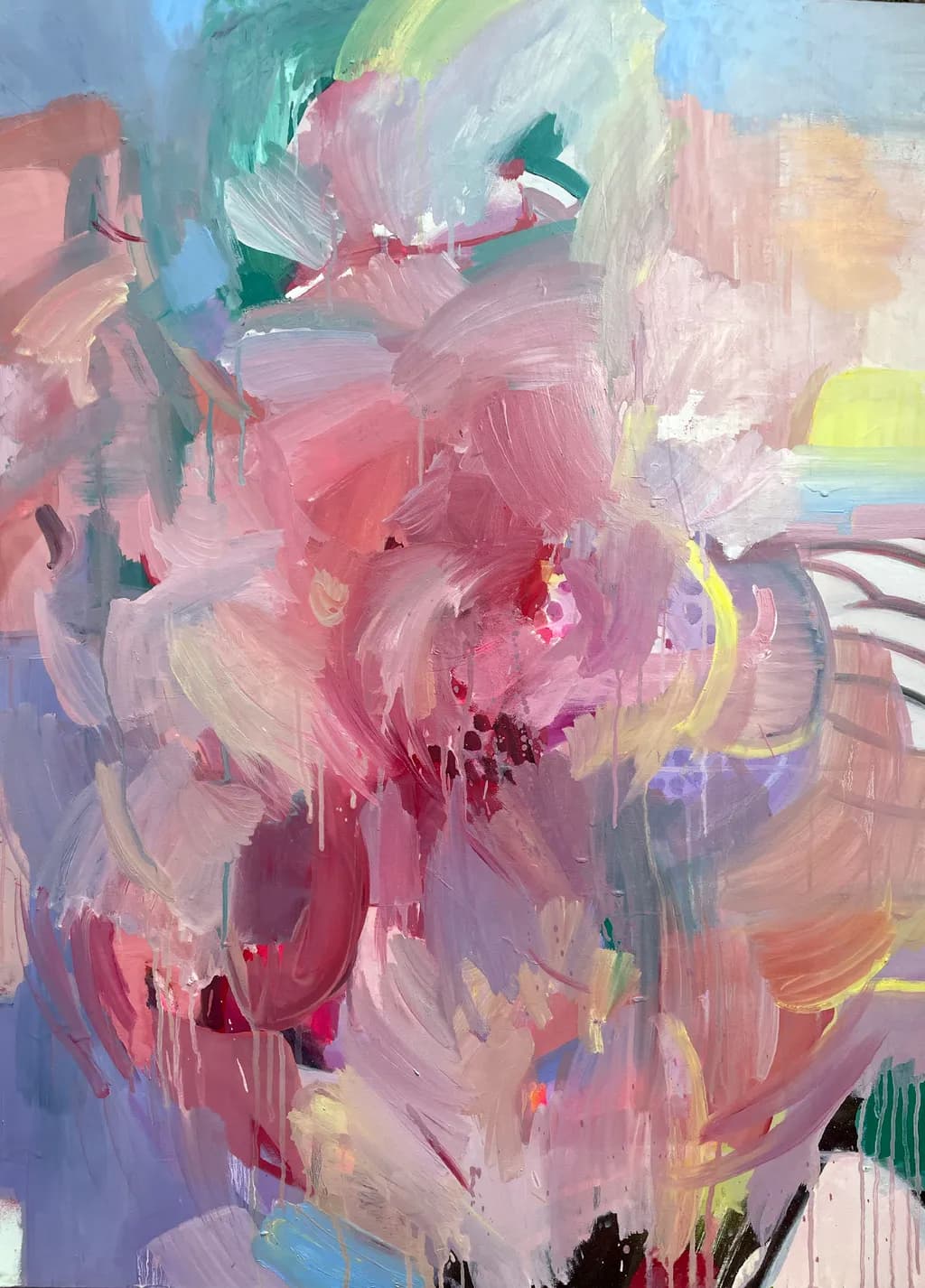 Whispers of Color: An Abstract Journey Through Soft Hues and Fluid Forms