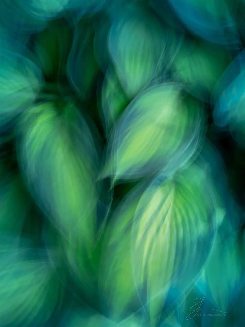Whispers of Nature: A Dreamy Dance of Green Leaves