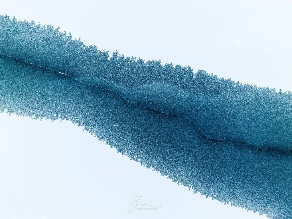 Whispers of the Ocean: A Serene Dance of Blue Tones in Abstract Art