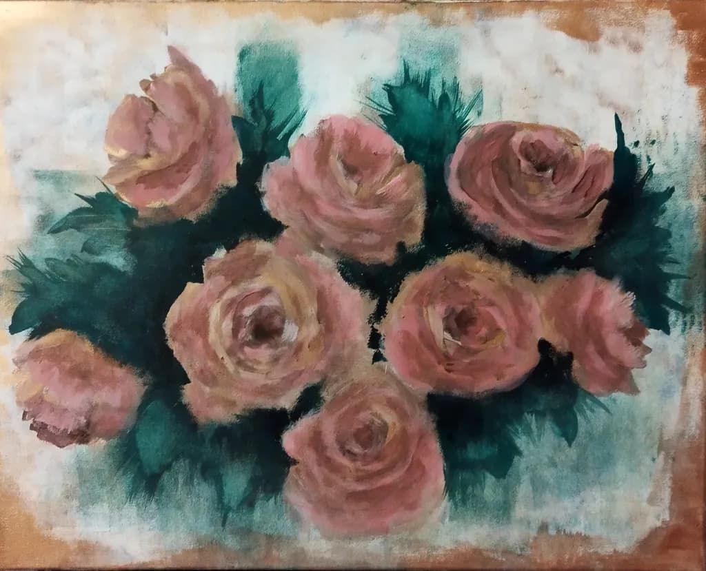 Textured Pink Roses