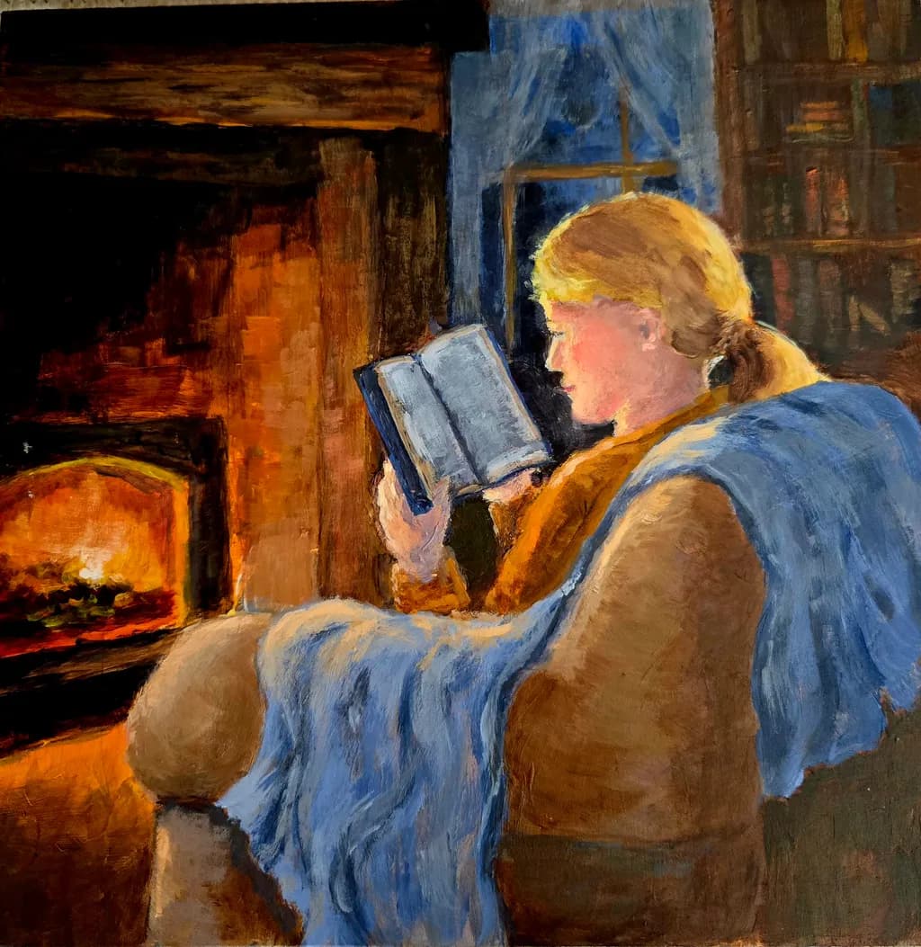 Reading by the Fire