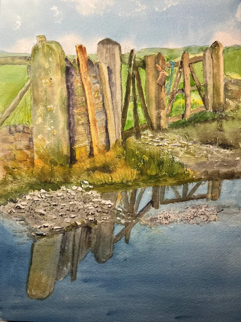Rustic Gate Reflection