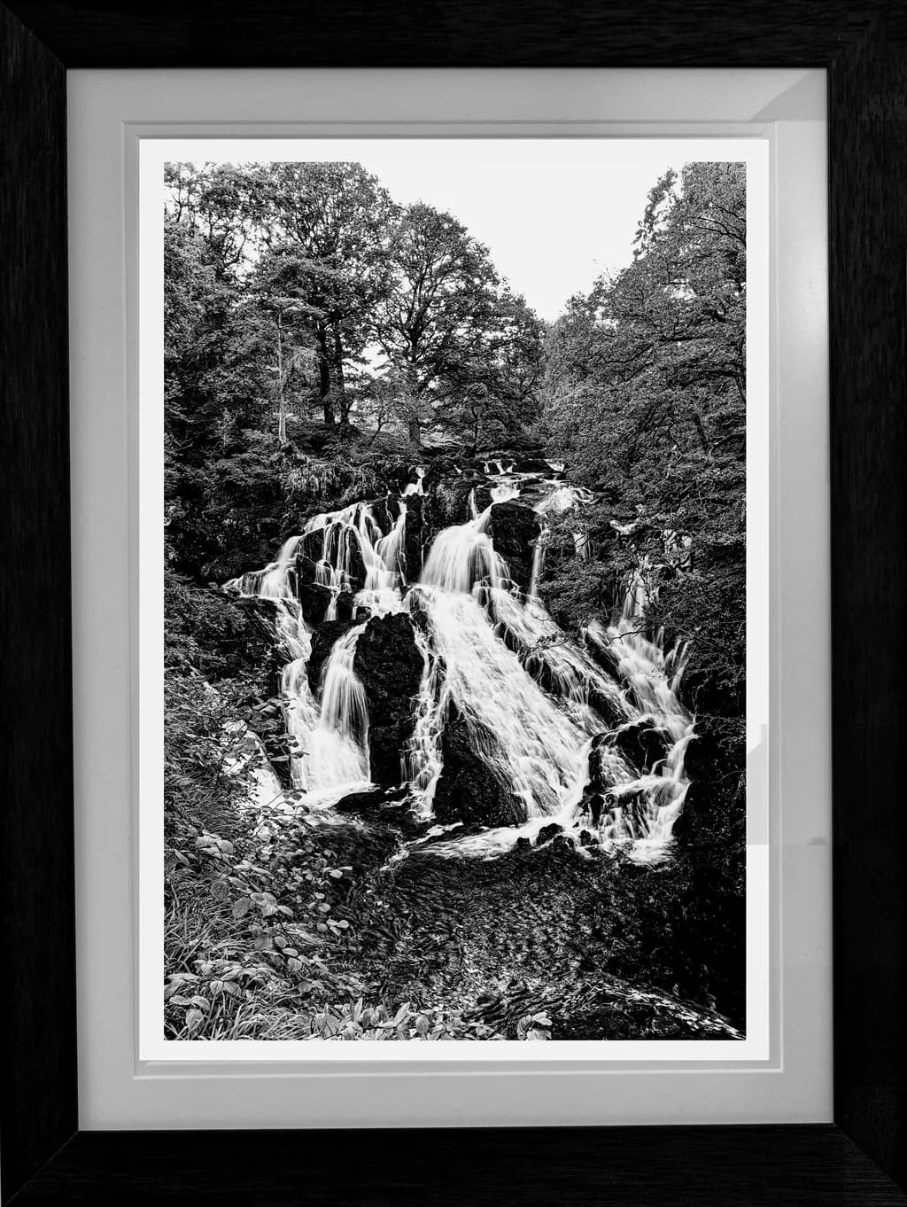 Whispers of Water: A Dance of Cascading Falls in Monochrome Magic