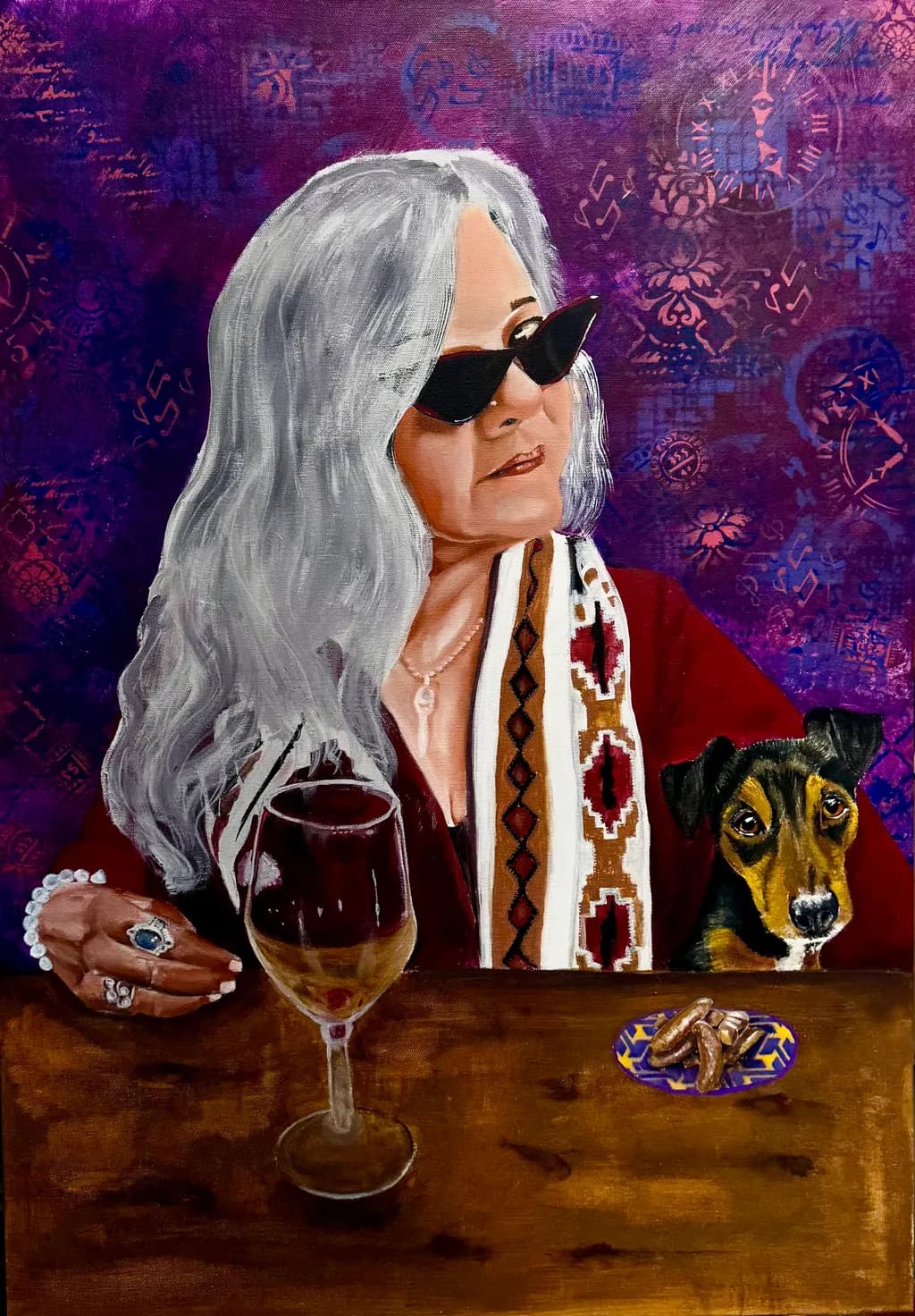 Portrait with Dog and Wine
