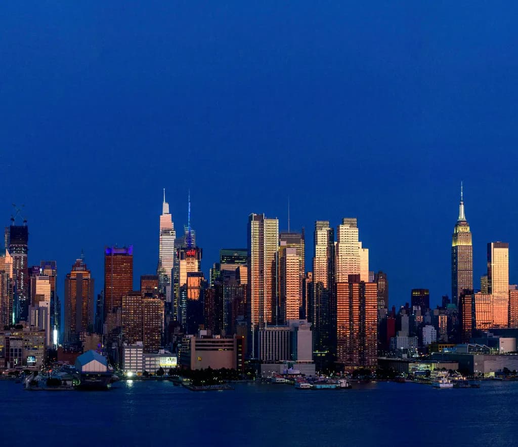 Manhattan Blue Hour Triptych 2