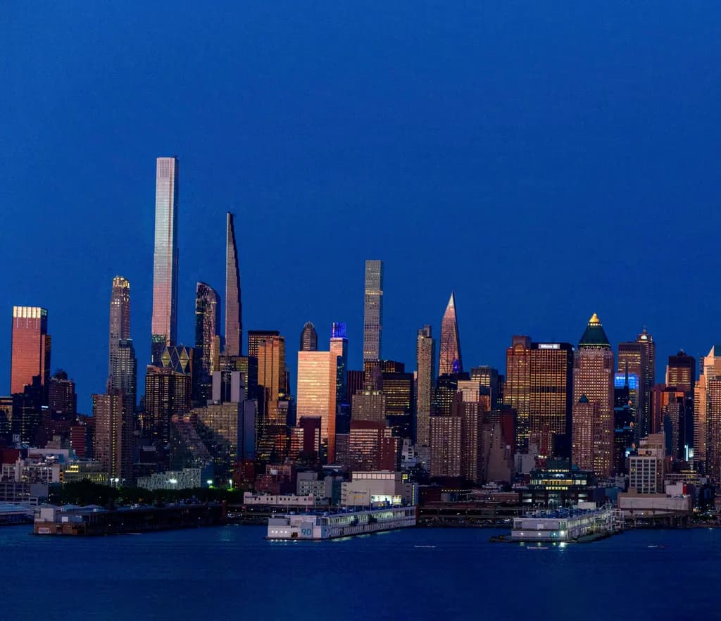 Manhattan Blue Hour Triptych 1