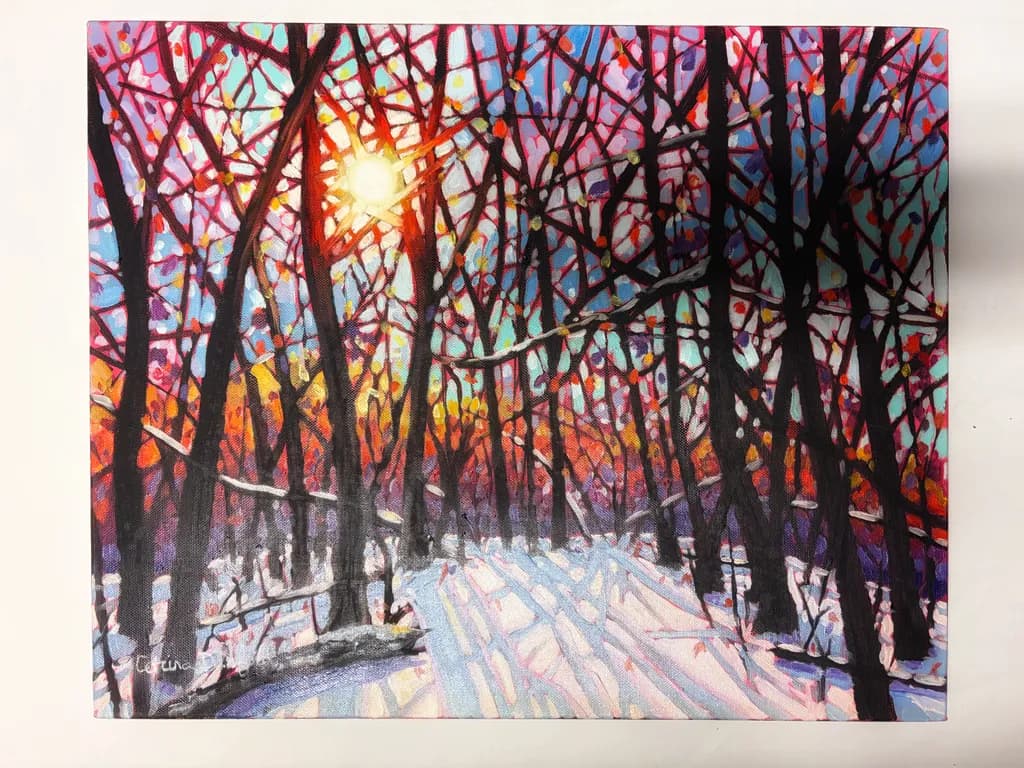 Sunlit Winter Thicket