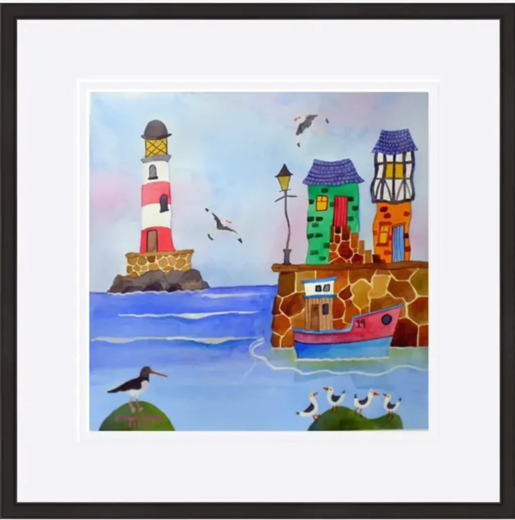 Coastal Harbor Scene