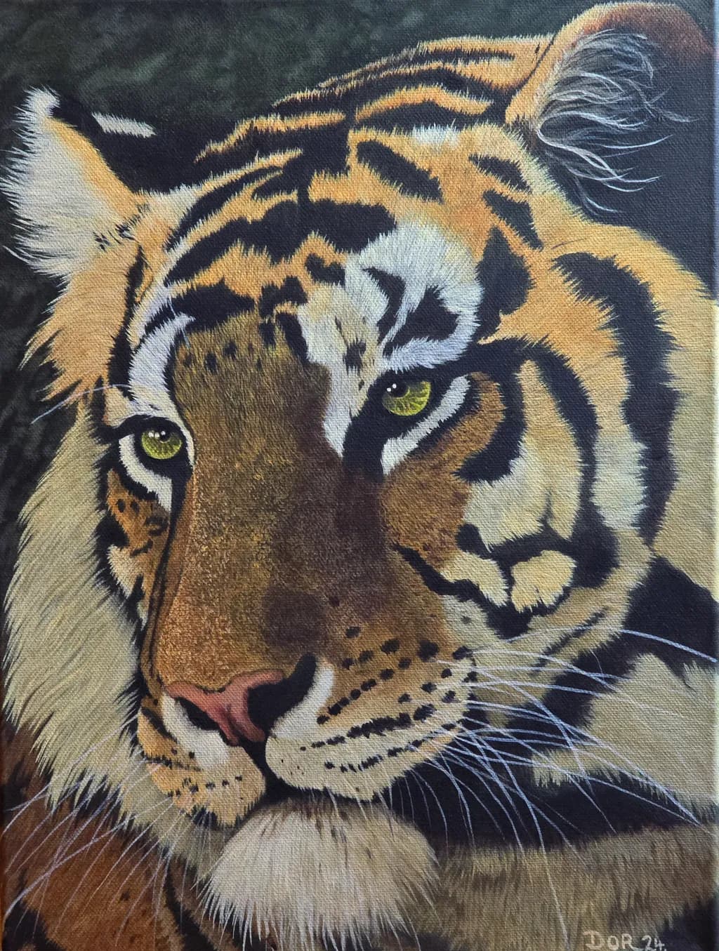 Majestic Gaze: The Intense Portrait of a Tiger