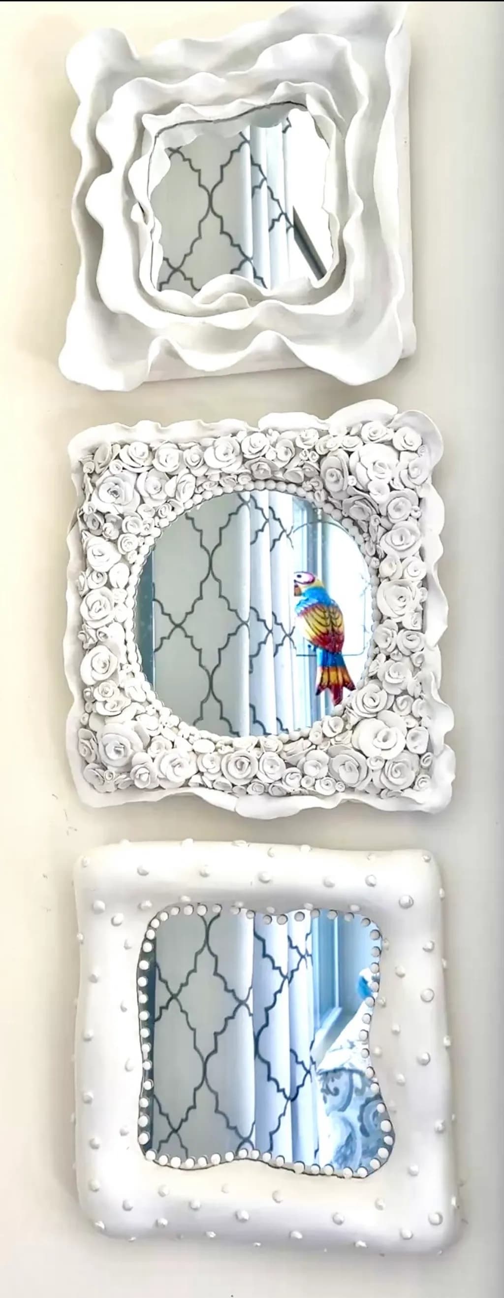 Textured Trio Mirrors