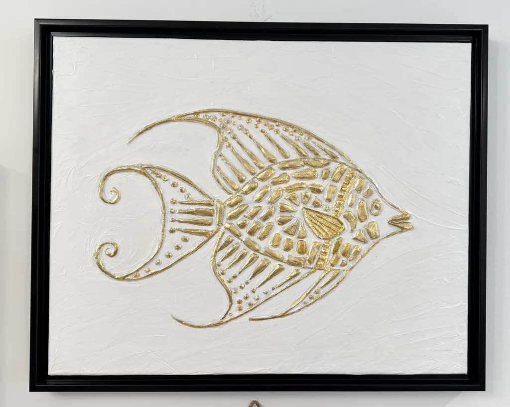 Golden Angelfish Outline