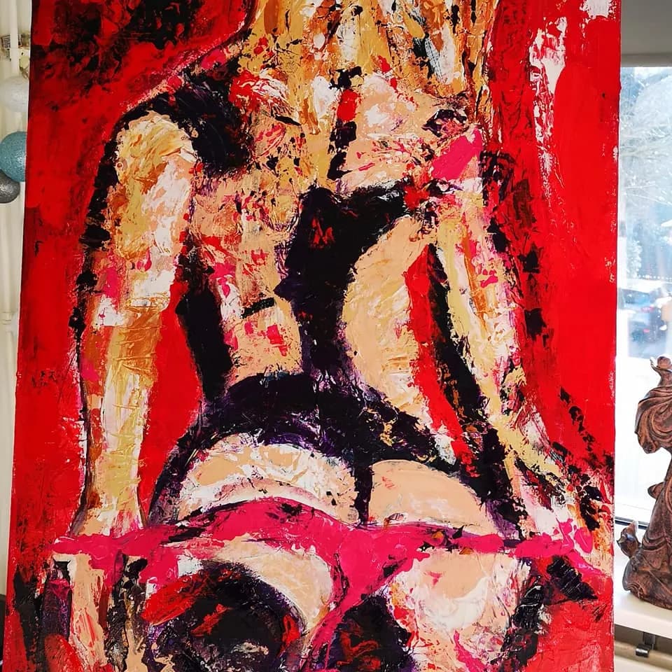 Euphoria in Red: A Bold Exploration of Sensuality and Form