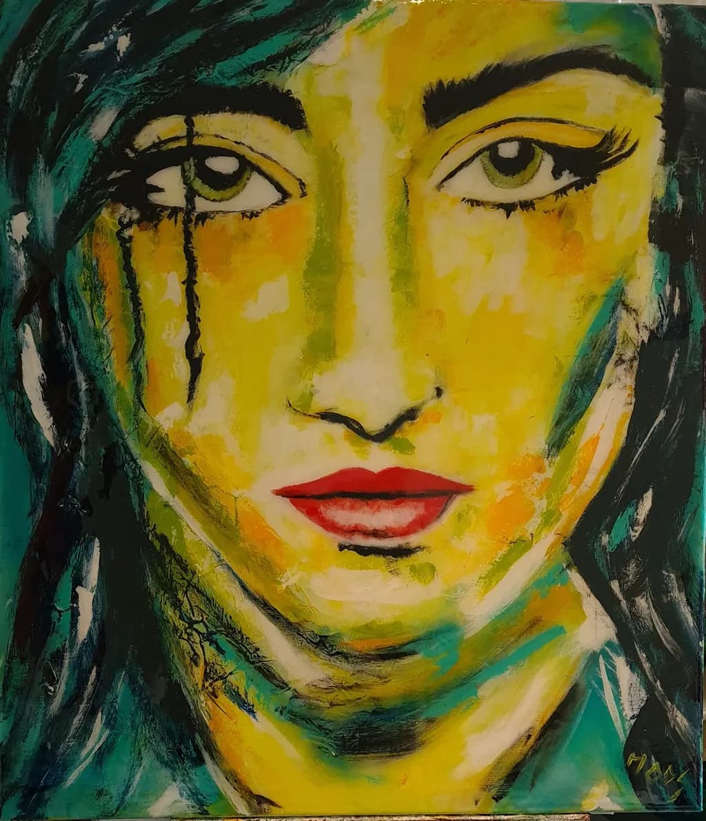 Whispers of Emotion: A Vibrant Portrait of Resilience and Beauty