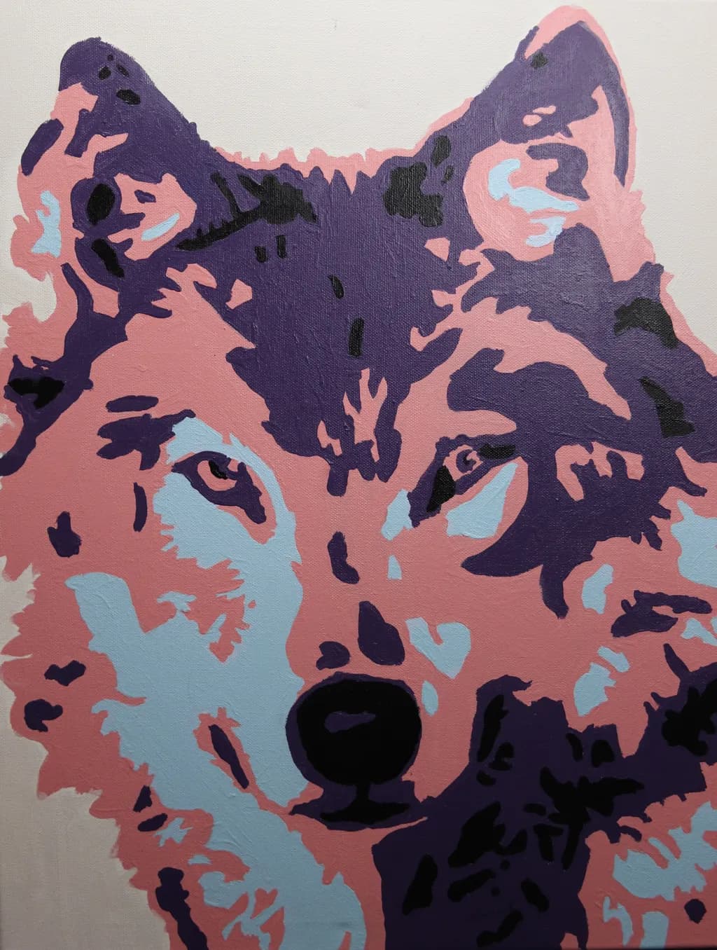 wolf pop art print