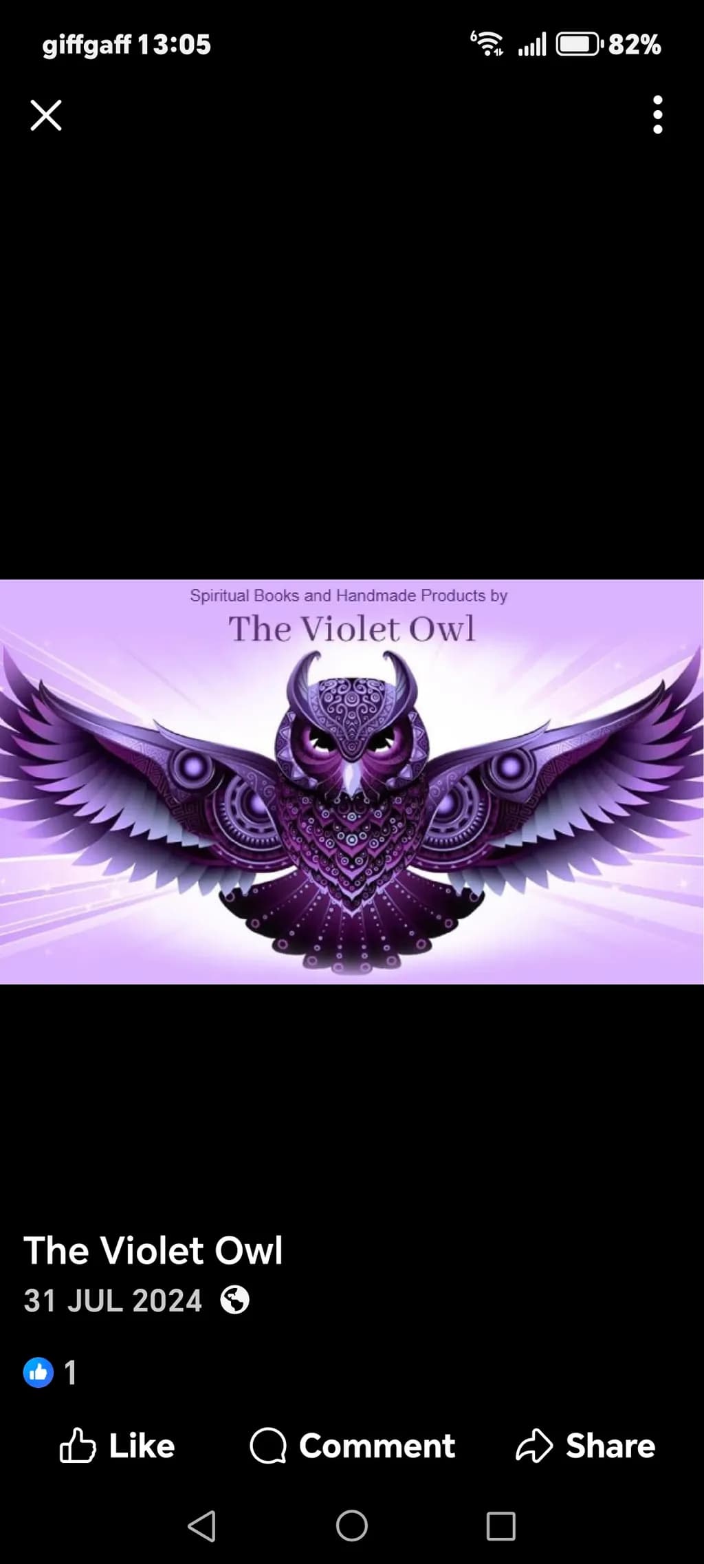 Spirit-Led Elegance: The Majestic Violet Owl in Ethereal Purple Hues