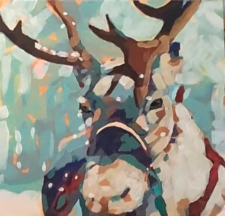Majestic Stag: A Colorful Encounter in Nature's Palette