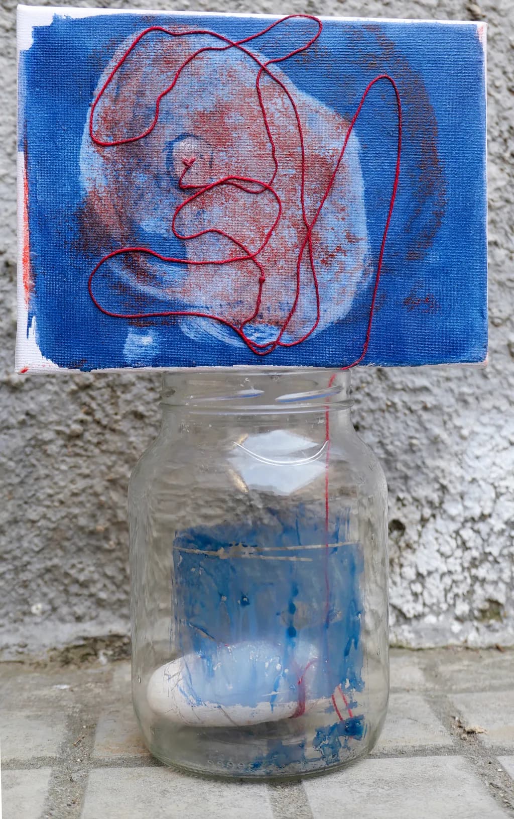 Blue Thread Jar
