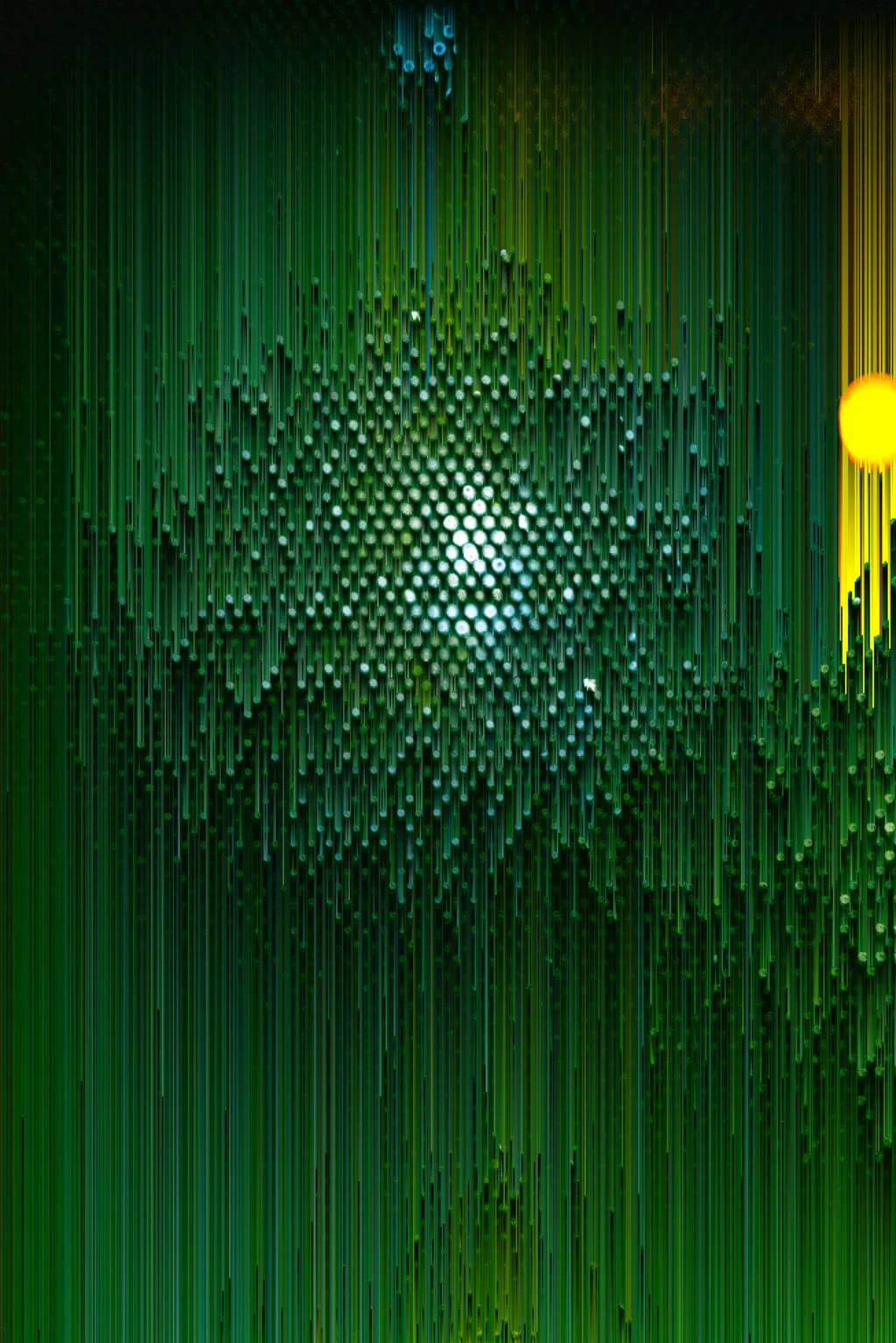 Pixelated Green Glow