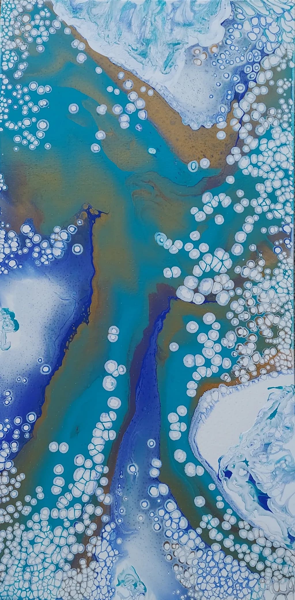 Oceanic Whispers: An Abstract Journey Through Fluid Blue Textures and Patterns