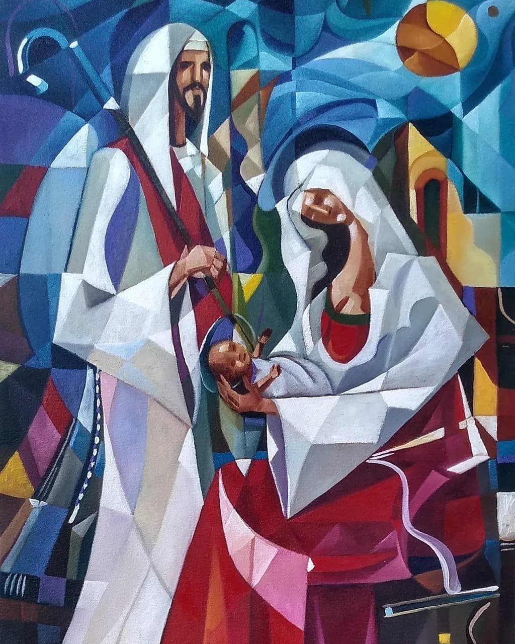Sacred Heritage: An Abstract Celebration of Family and Spirituality