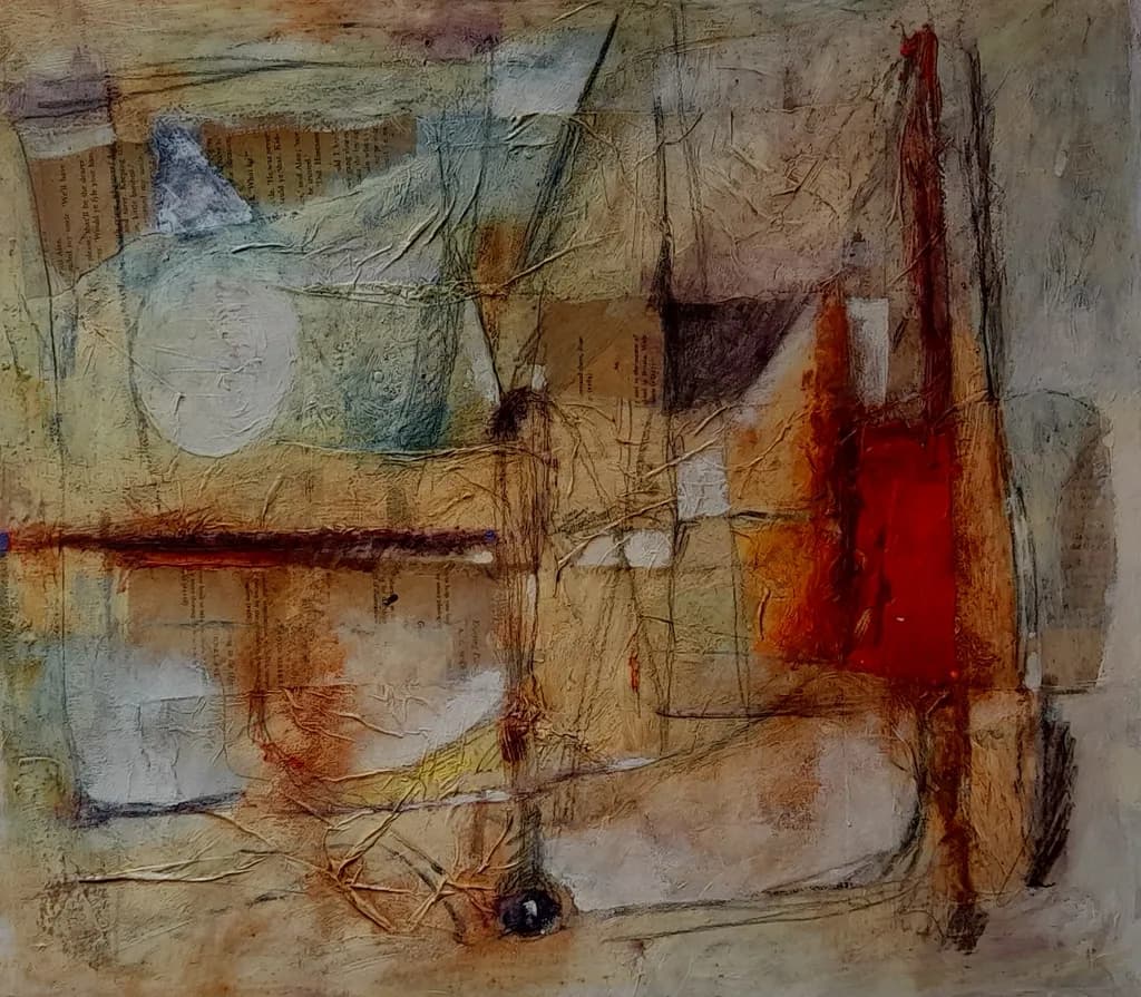 Harmonious Echoes: A Cubist Exploration of Form and Color in Abstract Composition