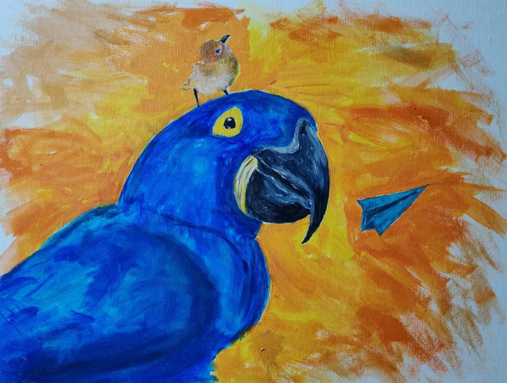 Blue Parrot Conversation