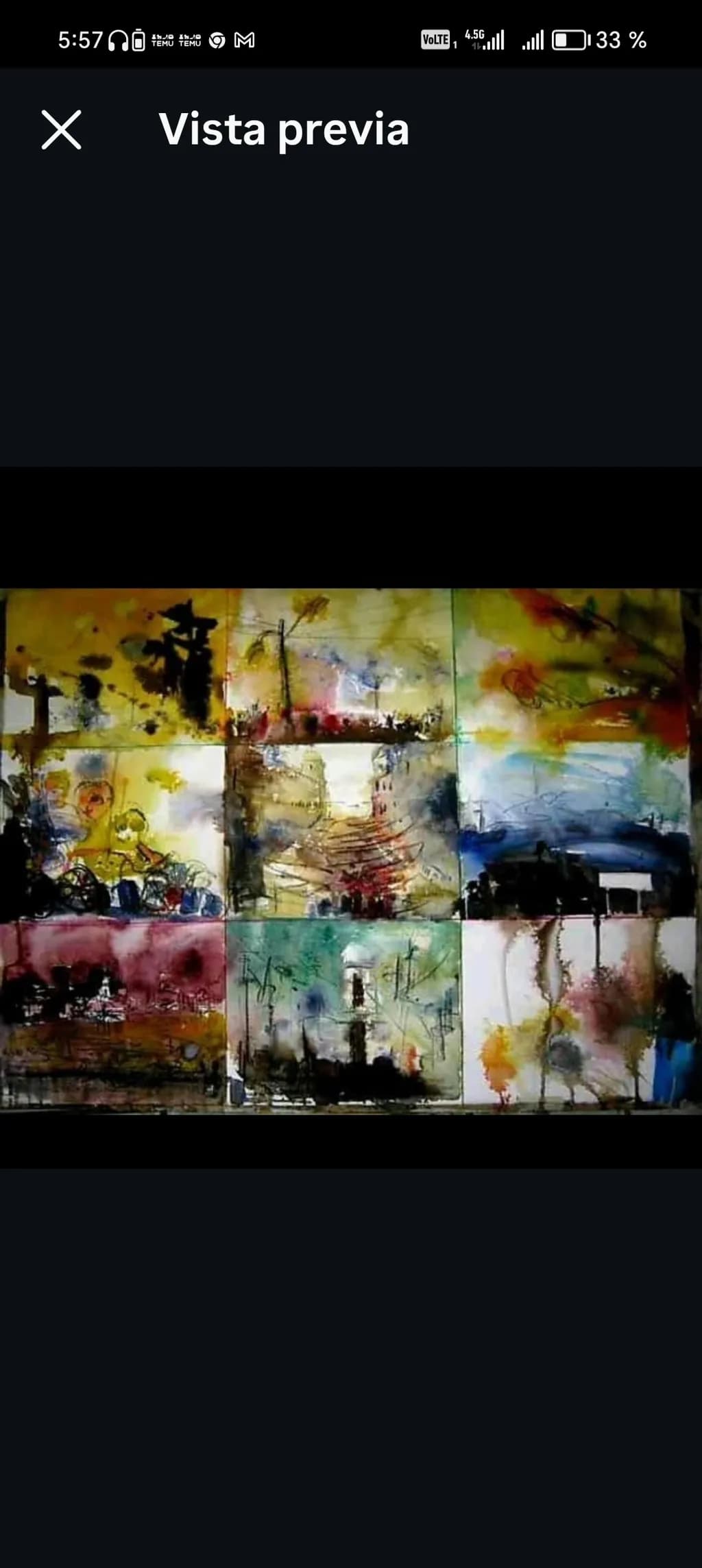 Vibrant Mosaic of Urban Dreams: A Watercolor Journey Through Color and Emotion
