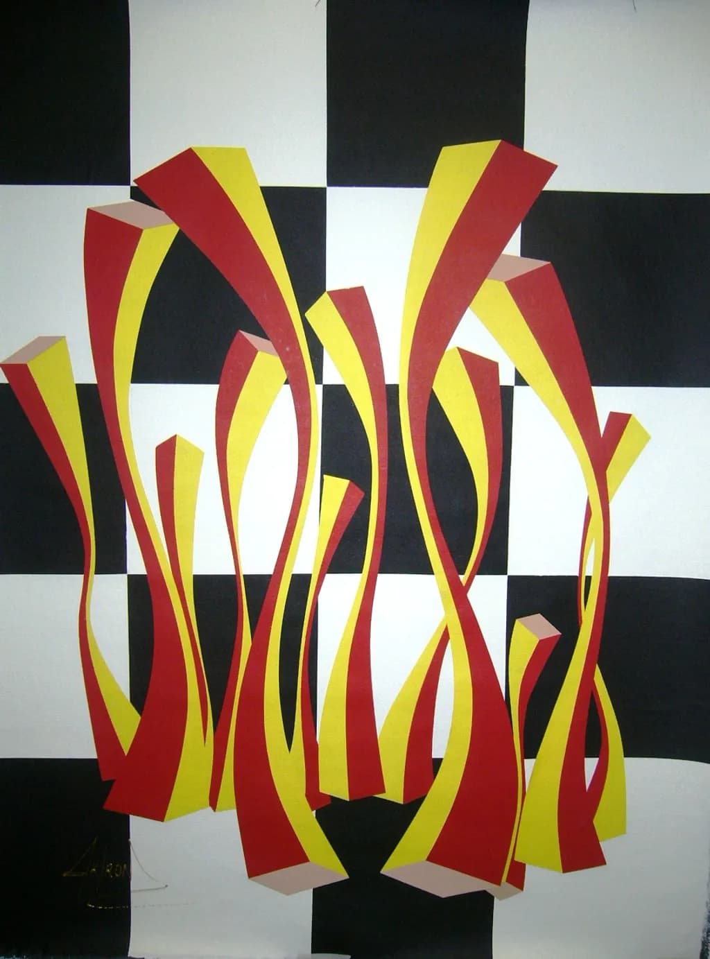 Dancing Bars on Chessboard