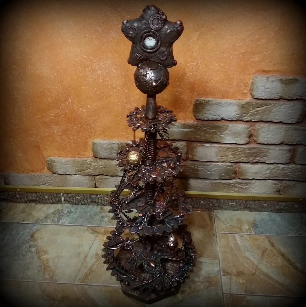 Whimsical Whispers of Rust: A Steampunk Sculpture Journey