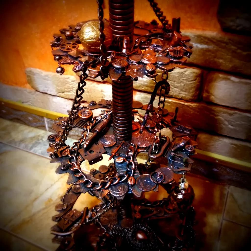Whimsical Whispers of Rust: A Steampunk Sculpture Journey Through Time and Irony