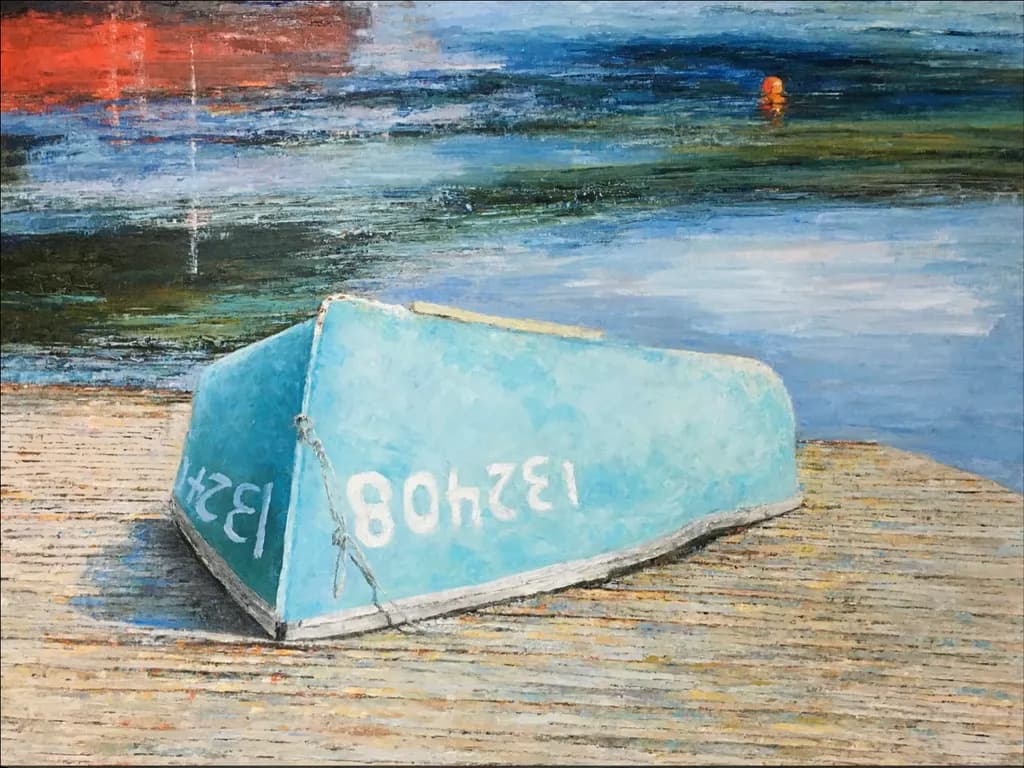 Blue Boat Resting