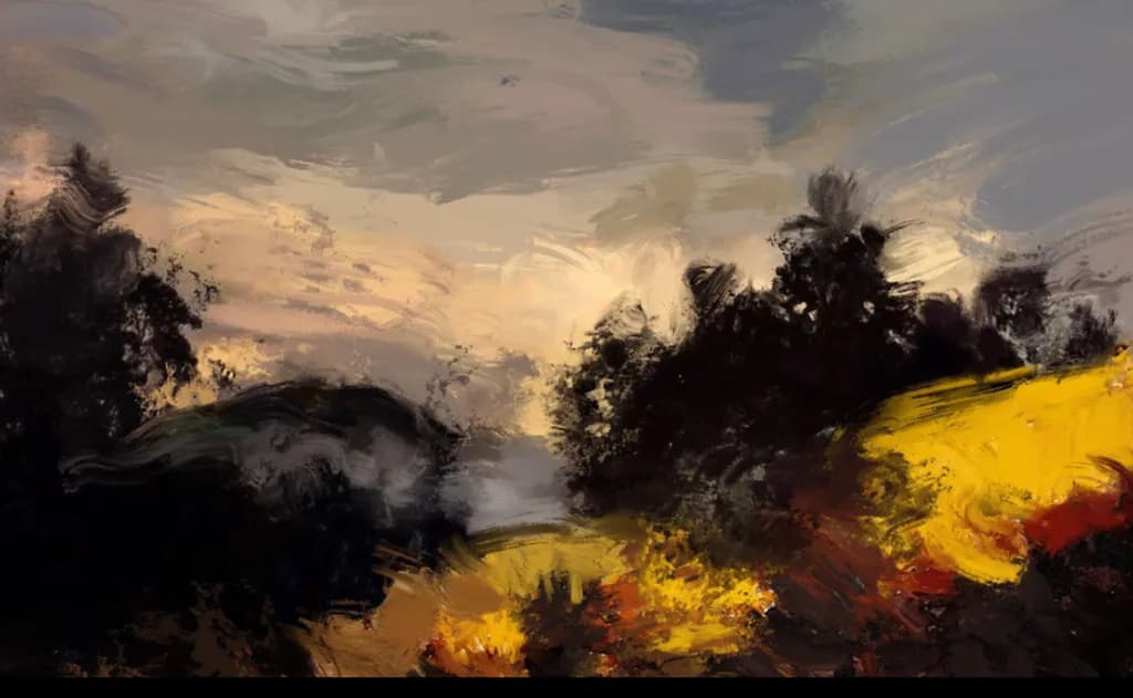 Dusk Over Fields