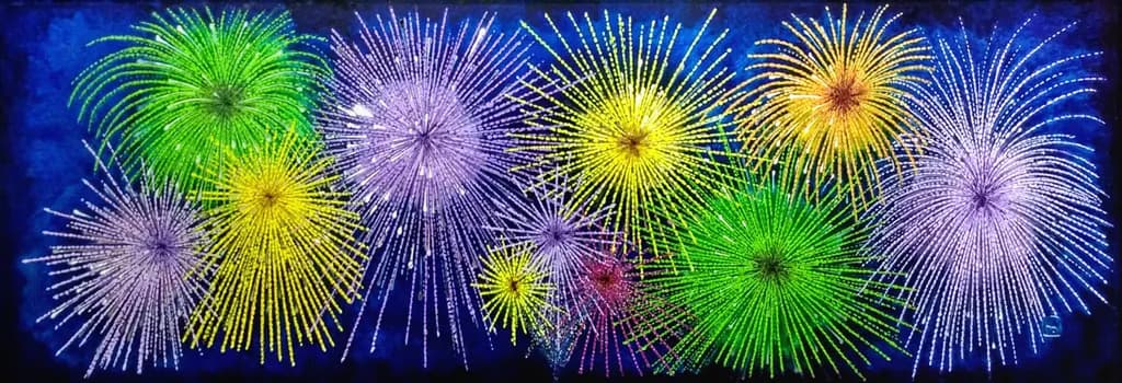Celebration in Color: A Festive Night of Explosive Fireworks