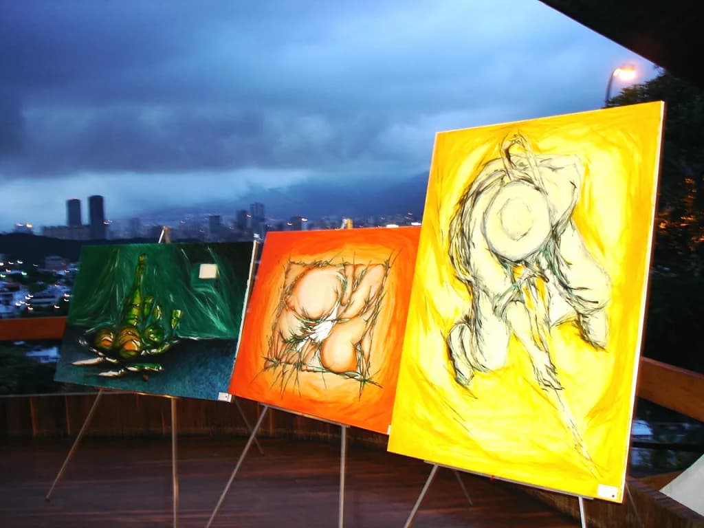 Abstract Figures Triptych