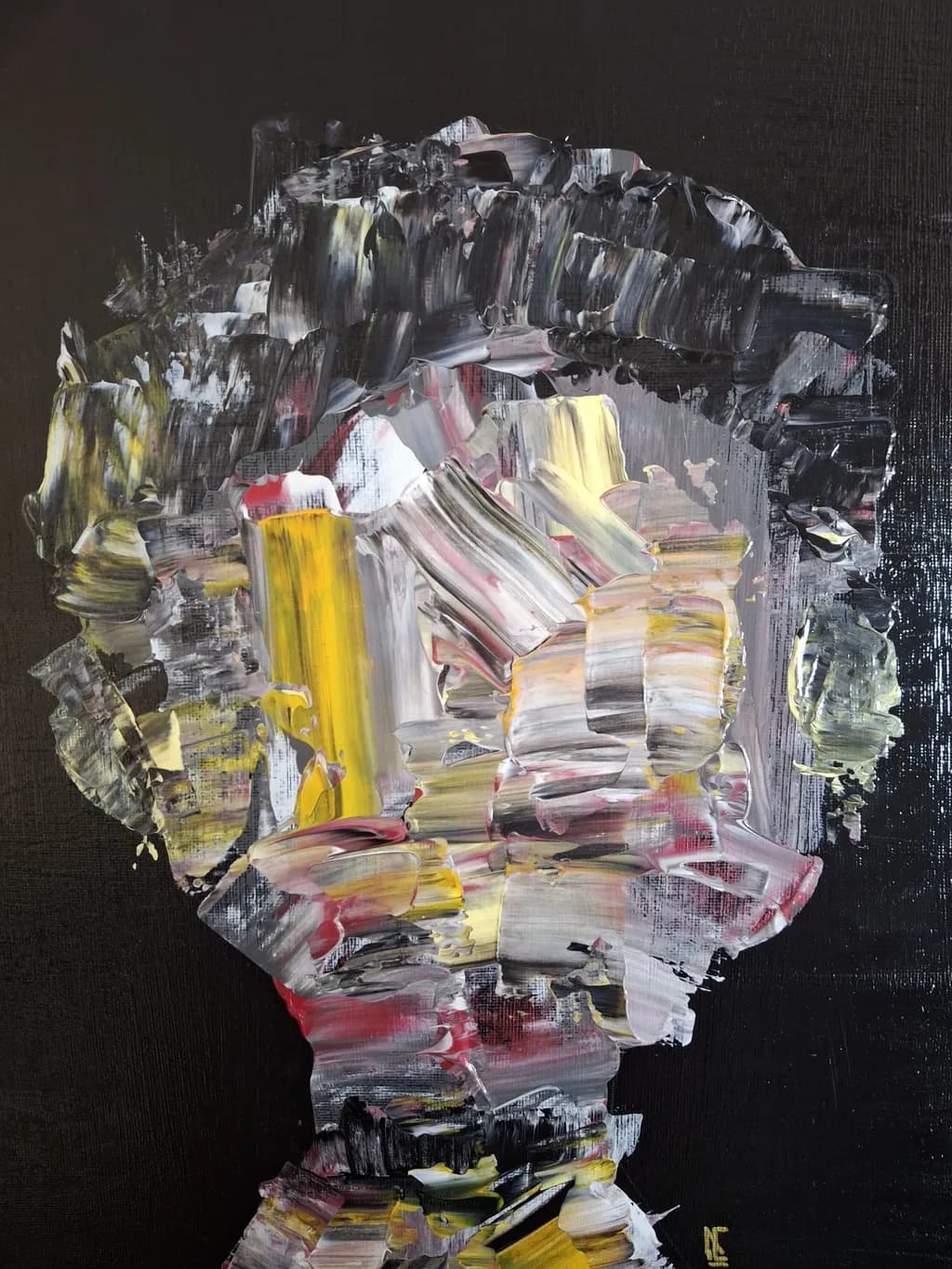 Whispers of Color: An Abstract Portrait in Motion