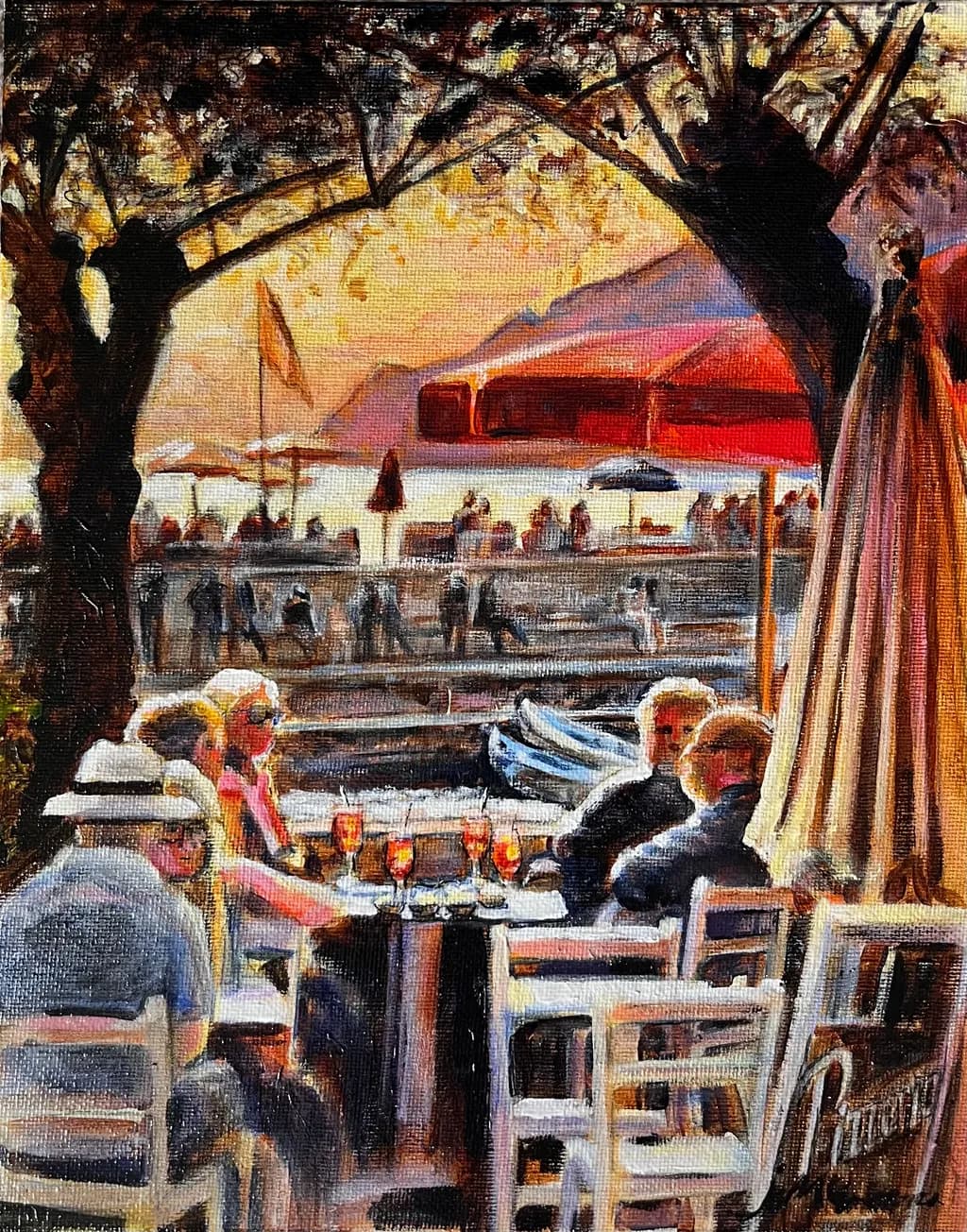 Evening at the Café