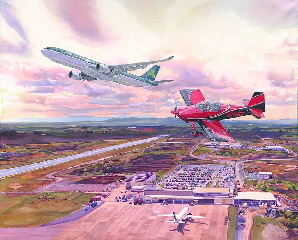 Skyward Symphony: A Dance of Aircraft Above the Horizon