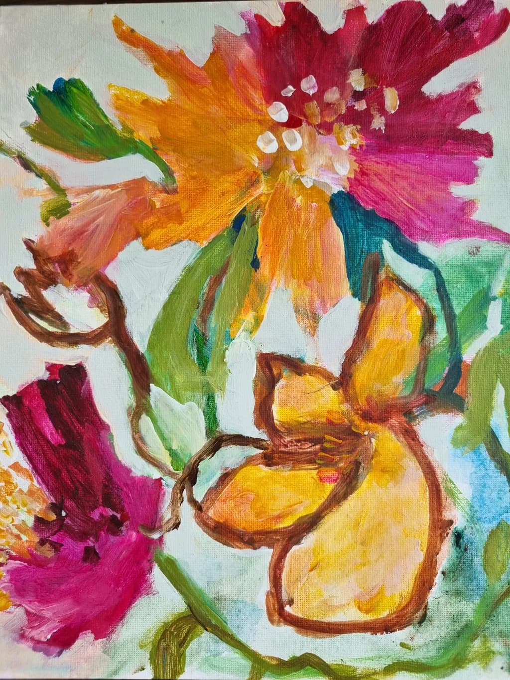 Vibrant Blossoms: A Dance of Colorful Petals and Lush Greens