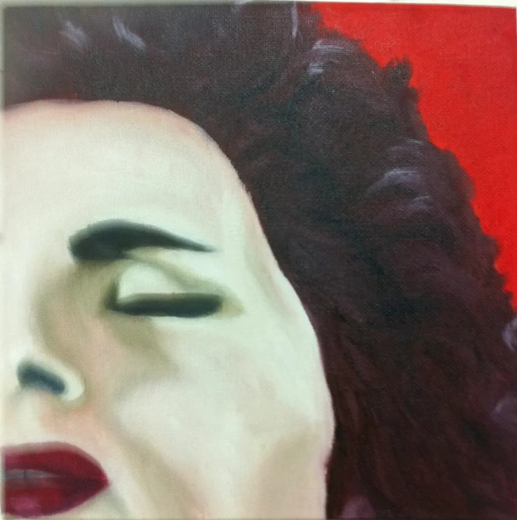 Whispers of Emotion: A Portrait in Red and Black