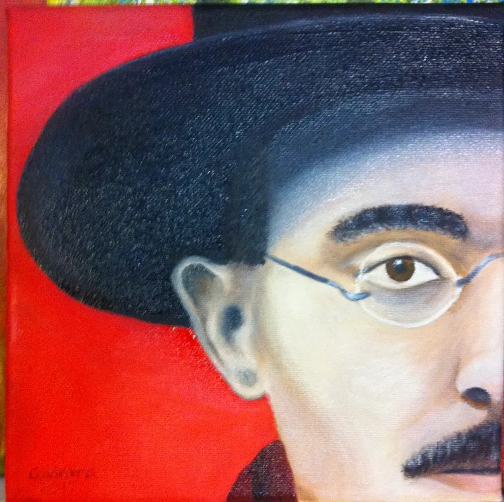 Whispers of Identity: A Portrait in Red and Shadow