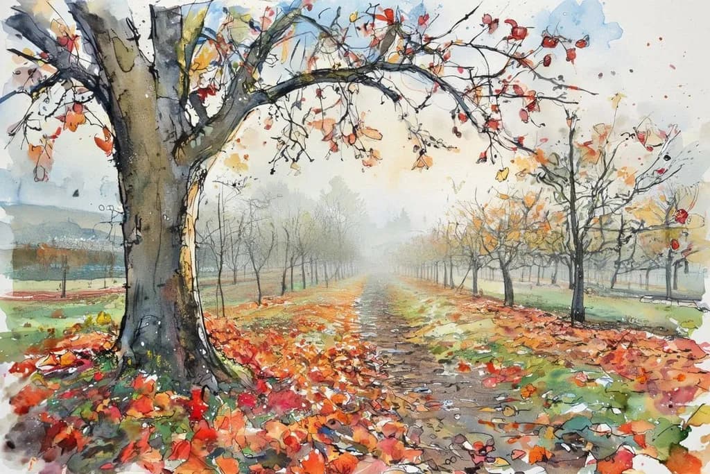 Misty Autumn Path