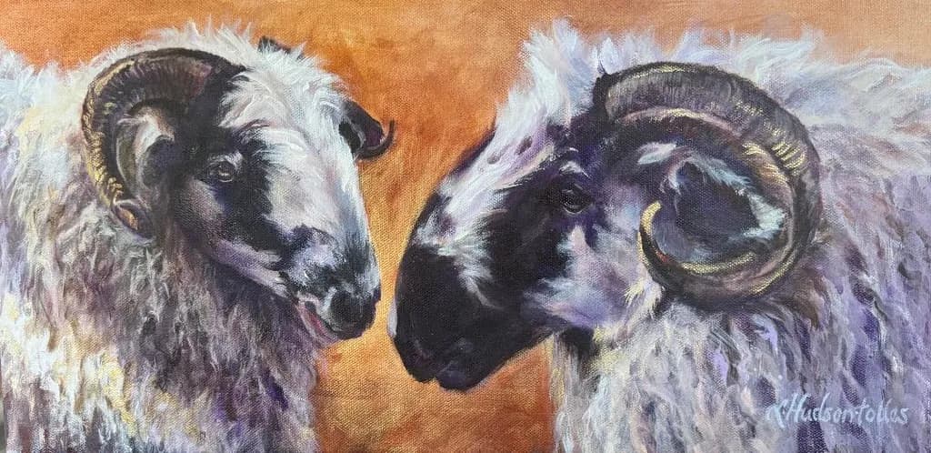 Whispers of the Past: A Portrait of Two Majestic Rams in Harmony