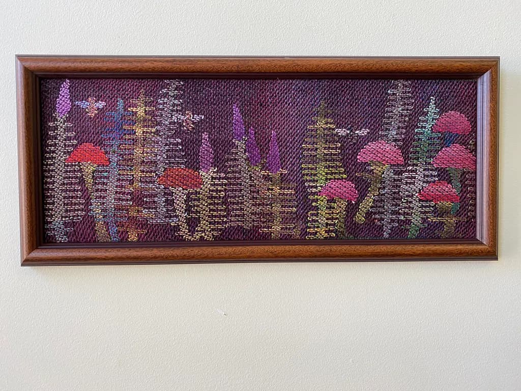 Whimsical Forest: A Tapestry of Colorful Mushrooms and Flora