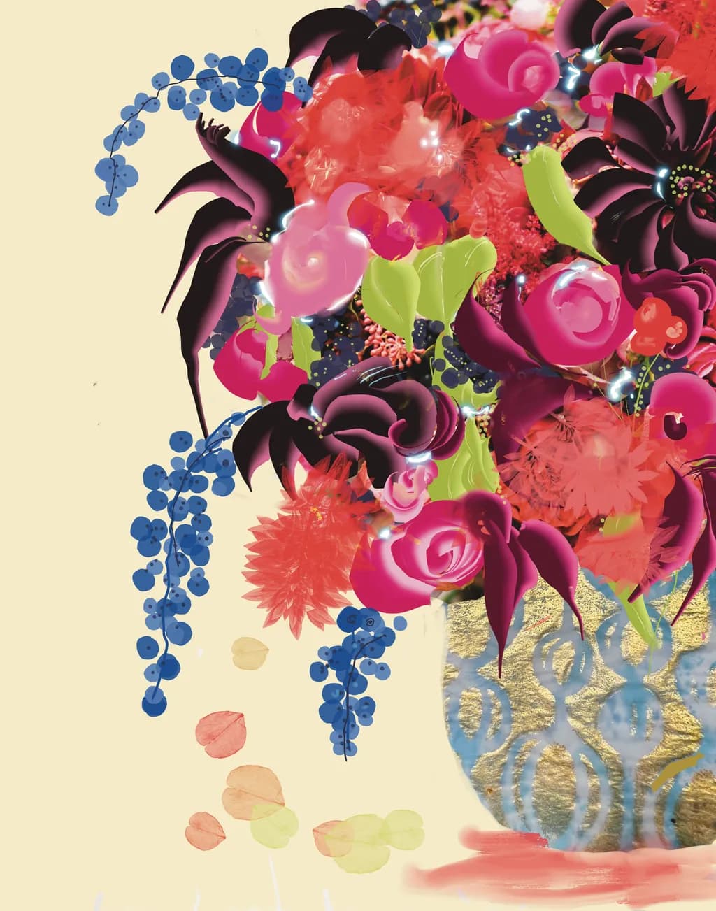Floral Reverie in Vase