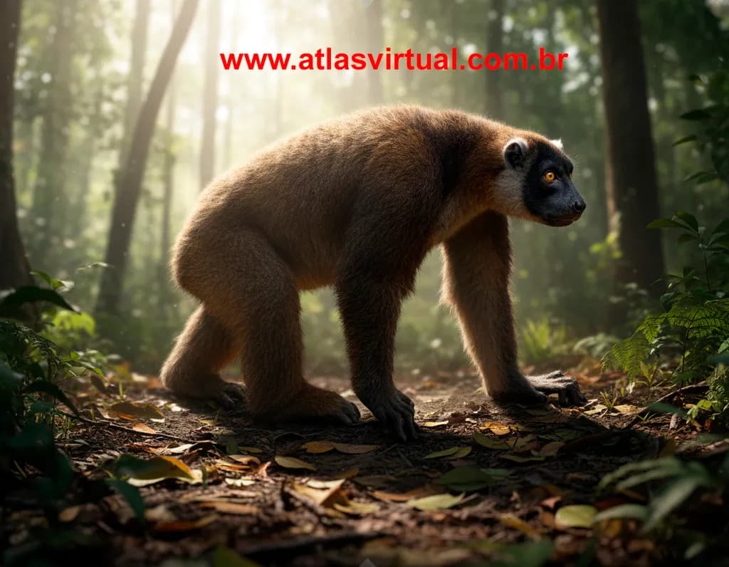 Archaeoindris in Forest