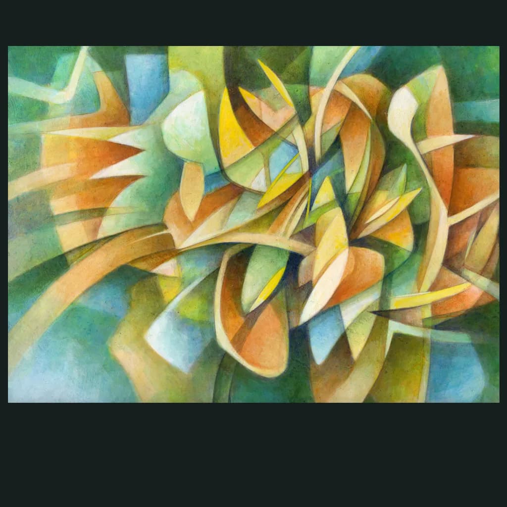 Whispers of Nature: An Abstract Dance of Color and Form
