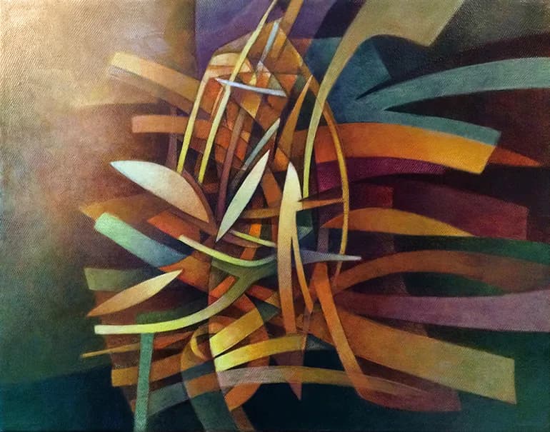 Vibrant Whispers: A Dance of Color and Form in Abstract Expressionism