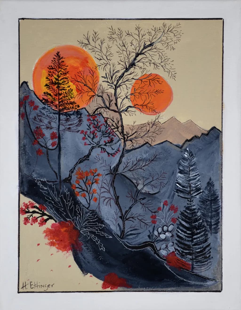 Orange Sun Landscape